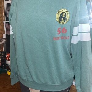 Never worn-Bob Marley Green Hope Road Sweatshirt
